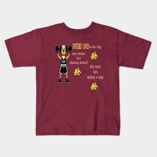 funny dog Boxer dog in the ring one minute he’s dancing around, the next he’s taking a nap Kids T-Shirt